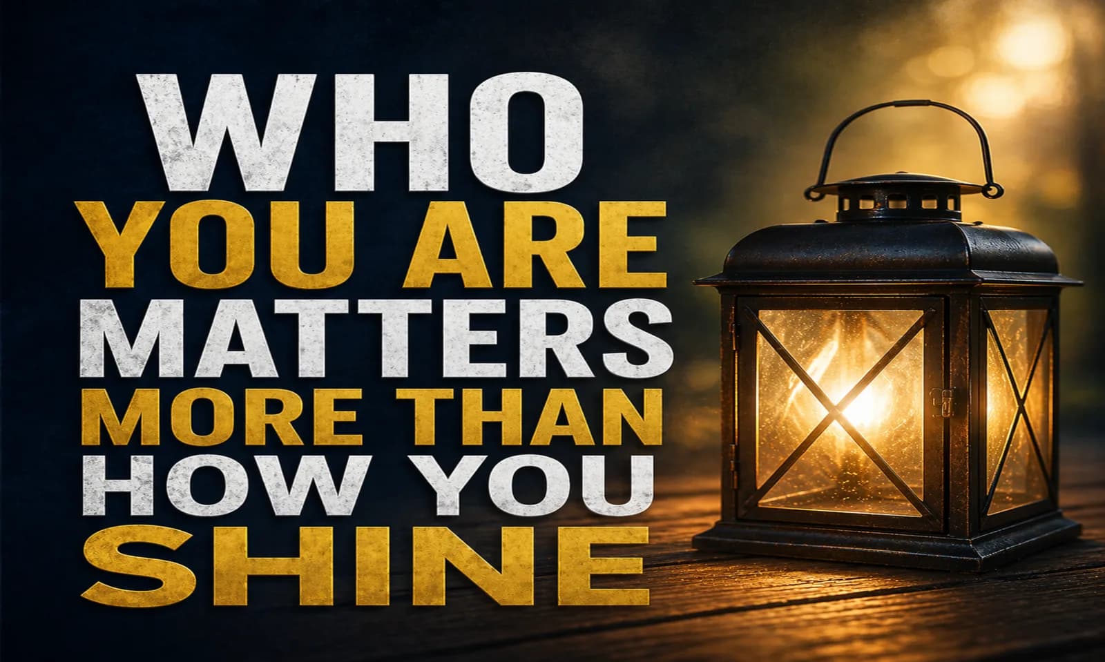 Who You Are Matters More Than How You Shine